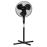 Clatronic® Ventilator mit Schwenkfunktion | höhenverstellbar | Ventilator leise Ø 40cm | Standventilator 3 Stufen | Neigungswinkel verstellbar | Fan | Standventilator sehr leise | VL 3603 S schwarz