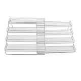 DANAIXZ 4 Tier Gewürz regal Organizer Erweiterbare Eisendraht-Aufbewahrung regale Küchen zähler Organizer Stabile Metallrahmen Verstellbare Länge für die Heim küche 12 bis 23 Zoll 2