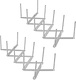 WuGU 2 Stück Deckelhalter Rippchenhalter aus Edelstahl, Verstellbarer Spareribshalter, Multifunktionales Teleskoplagerregal Dämpfer Abtropfgestell, Aufbewahrung Organizer für Pfannen, Töpfe, Deckel