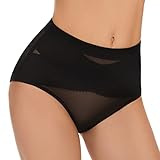 SIMIYA Damen Shapewear Unterhose Bauchweg Miederhose Niedrige Taille Unterwäsche Bauchkontrolle Miederpant weicher und bequemer Body Shaper für Frauen(Schwarz, XL)