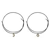 Made by Nami Fußkettchen Set Handgemacht für Damen und Mädchen mit Sonne und Mond Anhänger Verstellbar Geschenke für Frauen (Sonne & Mond)