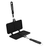 Delaman Waffeleisen, Waffeleisen Antihaftbeschichtete Waffelform Doppelkopf-Waffelbackform für Snacks, Frühstück, Mittagessen, Delamans4gn1edcbh