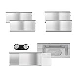 4 Stück Namensschilder für Kleidung Magnet,Aluminium Namensschilder mit Starkem Doppelmagnet,Professionell Magnet Namensschild mit Papierschlitz,ca. 72x 30 mm(Silber)