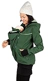 Viva la Mama - Allwetter Tragejacke Umstandsjacke mit Trageeinsatz - JACKY - waldgrün - M