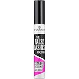 essence THE FALSE LASHES MASCARA EXTREME VOLUME & CURL, Schwarz, volumengebend, schwunggebend, vegan, ohne Mikroplastikpartikel, Nanopartikel frei, ohne Parfüm, 1er Pack (10ml)