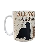 Tasse mit Aufschrift 'All You Need is Love and an Afghan Hound', personalisierbar