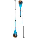 AZTRON Next 30 % Carbon + Fiberglas SUP Paddel, Länge von 182,9 cm - 225 cm, 3-teiliger, verstellbarer leichter Carbon-Schaft, Carbon 30 Blade, Alllevel Riders, Touring, Cruising & Surfen