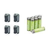 Carson MicroBrite Plus 60x-120x LED Taschenmikroskop & Amazon Basics AA-Batterien mit hoher Kapazität, NiMH, wiederaufladbar, 2400 mAh, vorgeladen, 8 Stück