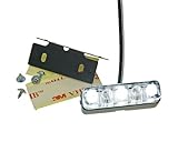 Kennzeichenbeleuchtung LED 12V Universal - E-Prüfzeichen - Nummernschildbeleuchtung für Motorrad, Auto, Roller, Quad, Anhänger, Trike, PKW, LKW, Moped, Scooter - IP67 wasserdicht - Kennzeichenlicht