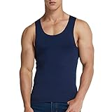 EUzeo Herren Tank Top Workout Muskelshirt Sport Laufen Unterhemden Workout Muskelshirt Ärmellose Bodybuilding Shirts Sportswear Funktionsshirt Komfortables Tanktops Schnell Trocknend Eisseide Weste