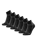 DANISH ENDURANCE Fahrradsocken Low-Cut für Herren & Damen 3 Paare (Schwarz, EU 39-42)