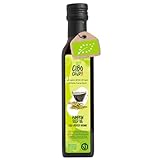 Kürbiskernöl Bio Kaltgepresst Rein und Ungeröstet - 250ml. Natürliches Kürbiskernöl Kaltgepresst für Haut Haare oder Dressing in Salaten. Organic Pumpkin Seed Oil.