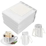 100 Stück Kaffeefilter Camping, Kaffeefilter mit hängendem Ohr, Tropfkaffeebeutel für Camping, Reisen und Büro, tragbarer Kaffeepapierfilter für die meisten Tassen