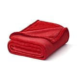 MIULEE Kuscheldecke Flauschig Decke Fleecedecke Wohndecken Couchdecke Flauschig Überwurf Mikrofaser Tagesdecke Sofadecke Blanket Für Bett Sofa Schlafzimmer Büro 150x200 cm Rot