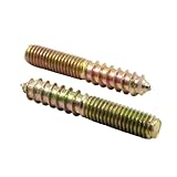 Erhältlich in einer Vielzahl von Größen. M4 M5 Stockschraube Holz auf Metall, doppelseitig, Möbelbefestigung, selbstschneidende Schrauben, Gewindebolzen, 30 Stück (M5 x 25)