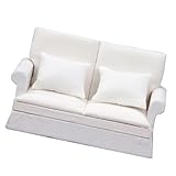 MILISTEN 1Satz Miniatursofa Für Puppenhaus Weißes Miniaturmöbel Zur Wohnraumdekoration Für Kreative Szenen Und Fotorequisiten Für Freunde