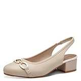 Jana Damen Slingpumps mit Blockabsatz Vegan, Beige (Taupe/Beige), 41 EU