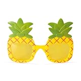 ZHUMCCY Frucht Sonnenbrille,Lustige Hawaii Ananas Brille - Lustige Brillen Accessoires Für Party Feste Urlaub Fotos