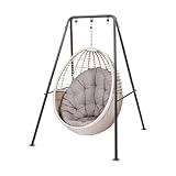 Hängesessel, 134x118x178cm Gestell aus Metall, Hängesessel-Gestell für Innen/Außen für Schlafzimmer, Balkone, Gärten