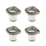 Amazon Basics HEPA-Ersatzfilter für 2-in-1 Kabelsaugstab (Modell: B07SH66PXX), 4er-Pack, Waschbar, Kühlgrau, 106.2 L*90.4W *90.1H mm