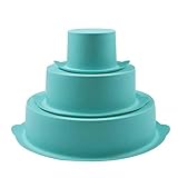 webake Silikon Kuchenform Rund 3er Set Kuchen Backform Antihaft Silikonform Backformen 3 Stück Enthält 7,5cm, 15cm, 22cm Tortenbackformen