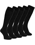 OCERA 5 Paar Kniestrümpfe für Damen & Herren (unisex) in Schwarz 39/42
