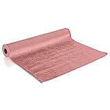 com-four® Tischläufer Samt - Dekorativer Dekostoff - Tischdeko für jeden Anlass - Bastelzubehör - Tischband 36 x 200 cm (1 Stück - rosa)