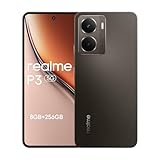 realme P3 Smartphone 5G, Snapdragon 6 Gen 4, AI Kamera mit 50 MP, 120 Hz 6,67 Zoll AMOLED Display, 8 GB + 256 GB Telefon, Dual SIM Android 15, NFC IP69, Akku mit 5000 mAh, Grau, ohne Adapter