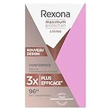 Rexona Maximum Protection Deo Creme Confidence Anti Transpirant mit 3x Schutz bei Stress, Hitze & Bewegung 96H extremer Schutz 45 ml