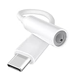 USB C auf 3,5 mm Kopfhörer-Adapter-Klinkenstecker, Audio-Adapterkabel für iPhone 16/15 Pro/Max/Plus, Samsung Fold/Flip 6, 5, S25, S24 FE Plus, Ultra, Google Pixel 9/8 Pro, iPad 10. Pro Mini 6 Air