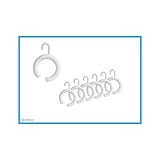 KS Handel 24 14 x DUSCHVORHANGRINGE OFFEN BARRIEREFREI MIT Haken FÜR DUSCHVORHANG DUSCHVORHANGSTANGE! Shower Curtain Rings! (Weiss)