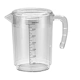 Wasserkrug, 2500 ml, transparent, hitzebeständig, mit Messungen, Krugspender für heiße / kalte Getränke, Milch, Kaffee, Flüssigkeit, Küche, Kühlschrank, drinnen und draußen, Party, hausgemachter Saft