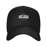 AAENNAUK Fischerhut Lustig S.H.I.T Show Crew Member Baseball Cap Bobble Hat Streetwear Derby Hut Sport Cap Damen Hüte Herren Hüte Student Adult Hut Überraschungsgeschenk