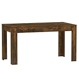 vidaXL Esstisch Küchentisch Tisch Speisetisch Esszimmertisch für Restaurant Esszimmer Küche Räuchereiche 140x74,5x76 cm Holzwerkstoff