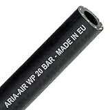 Druckluftschlauch 6mm (1/4 Zoll) | 20m - Gummischlauch | 20 bar | flexibel & robust | Kompressorschlauch für Druckluft, Luft, Pressluft, Wasserschlauch | Werkstatt & Industrie