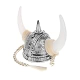Abaodam Viking Horn Helm mit Geflochtenen Zöpfen Römischer Kriegerhut für Erwachsene Weicher Bequemer Sitz für Festivals Mottopartys Karneval und Bühnenauftritte