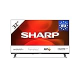 Sharp 32FH2EA - 32 Zoll Fernseher (80 cm) HD Ready Android TV - Multimedia Streaming LED Smart TV ohne Rahmen (HDMI, Receiver, Chromecast, Bluetooth) - Netflix, Prime, YouTube, Disney+, Apple TV