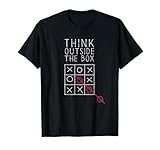 Denke um die Ecke | Tic Tac Toe | Funny Sassy Nerdy T-Shirt