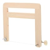 Supvox Seifenschneider aus Holz und Metall Wiederverwendbarer Butterschneider Tragbares Haushaltswerkzeug für Handgemachte Seife Selbstgemacht Bastelzubehör