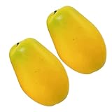 Healifty 2 Stück Künstliche Papaya Modelle Realistische Nachbildung für Heimdekoration und Rollenspiele Zubehör für Kinderzimmer und Partys Lebensnahe Gestaltung aus Hochwertigem