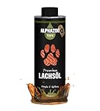 alphazoo Premium Lachsöl Hunde & Katzen 500 ml, Omega 3 & 6 Fischöl für Hunde - abgefüllt in Deutschland, Barf Öl, Fellpflege Hund