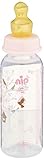 nip Standardflasche PP mit Trinksauger Anatomisch Latex, ab 6 Monate, Rosa, Größe M, 250 ml, Girl