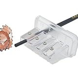 Eyeliner-Spitzer – tragbarer Anspitzer mit transparenter Abdeckung, lange Spitze mit 4 Löchern, multifunktionales Zubehör für Make-up-Stifte, Büromaterial für Studenten, U