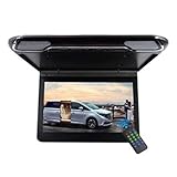 Auto-TV Auto-Monitor 1080P 11,6-Zoll-Autodecken-TV-Dachmontage-Display Tragbare Auto-Videoplayer USB-IR-FM-Spiegelung Bietet Ihnen ein super visuelles Erlebnis(Beige Mirror Monitor)