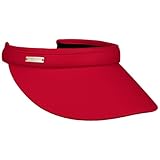 Seeberger Azalee Visor Baumwolle Baumwollvisor Sonnenvisor Sonnenschutz Blendschutz Strandvisor Damenvisor (One Size - rot)