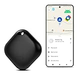 Air smart Tag Android Tracker GPS für Android, Bluetooth Objektlokalisierer mit Funktion Mein Gerät Finden von Google, Kompatibel mit Schlüsseln, Taschen, Koffern und Geldbörsen, Schwarz