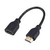 LEENUE HDMI Verlängerung Kurz 18cm, 4K HDMI Verlängerungskabel Stecker auf Buchse,Unterstützung 3D, UHD, 2160p,HDMI Kabel Verbinder Kurz für TV Stick, Roku, PS5, Monitor 1 Stück