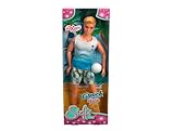 Steffi Love Beach Kevin, Kevin in Badehose mit T-Shirt und Vollyball, vollbeweglich, 30cm Spielpuppe, ab 3 Jahren