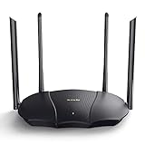 Tenda WiFi 6 AX3000 Smart WiFi Router, Dual Band Gigabit Wireless Internet Router, 3 Gigabit LAN Ports, OFDMA + MU-MIMO, Elternsteuerung + Fernbedienung, einfache App Setup, RX9Pro (schwarz)