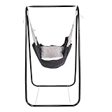 Hängesessel für den Innenbereich mit Ständer, Hängesessel-Schaukel mit Ständer | Hängesessel mit Gestell | Robuster Schaukelstuhl, maximale Belastung 200 Pfund, für Schlafzimmer, Balkon, Garten, Terra